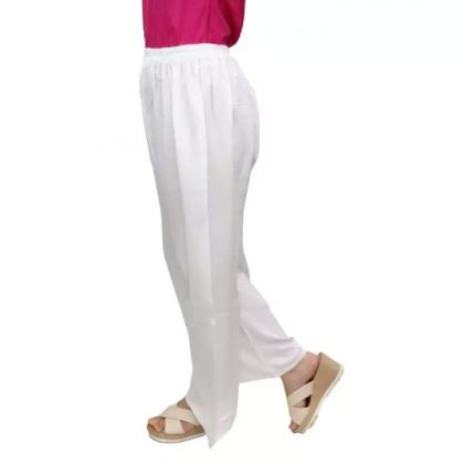 Women Solid White Palazzo