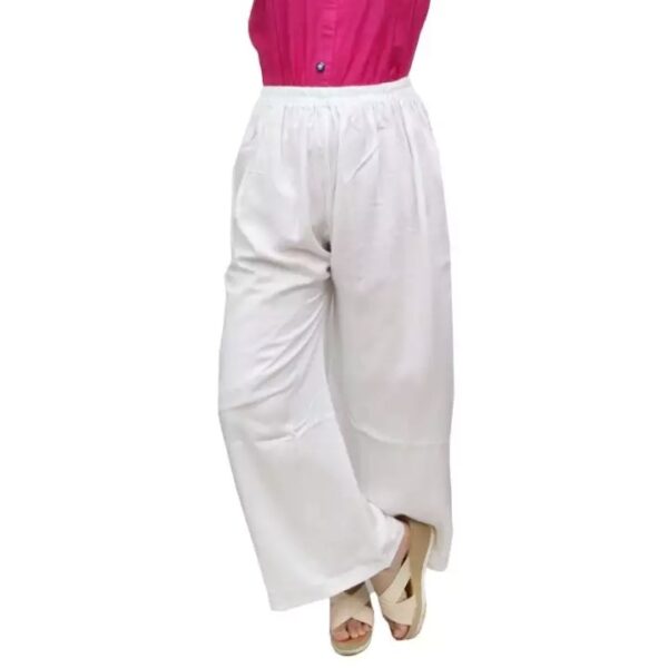 Women Solid White Palazzo