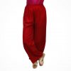 women solid red palazzo