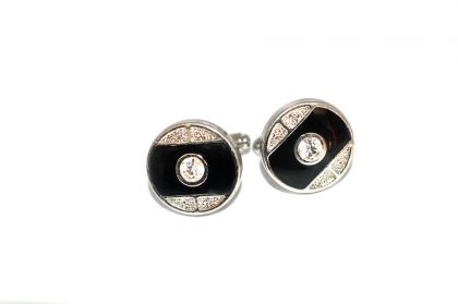 luxury circular design cufflinks