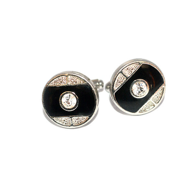 luxury circular design cufflinks