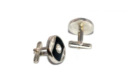 luxury circular design cufflinks