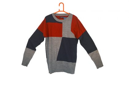 colored-blocked multicolored sweater