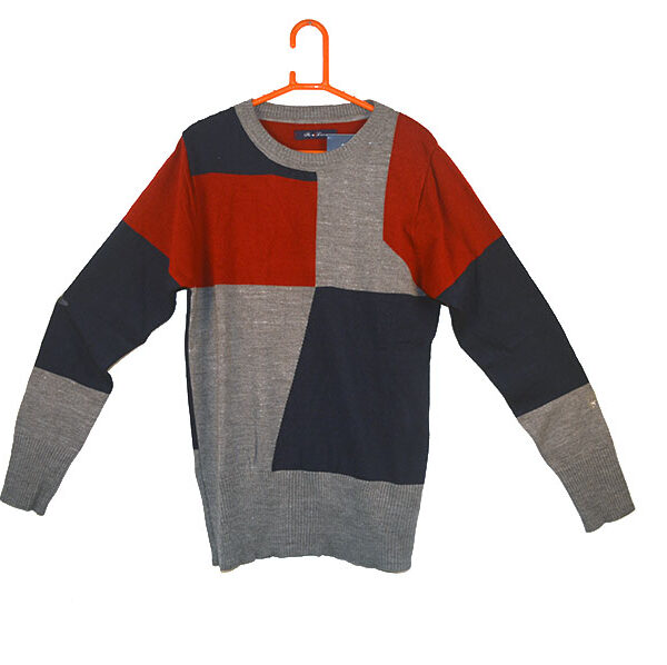 colored-blocked multicolored sweater