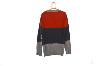 colored-blocked multicolored sweater
