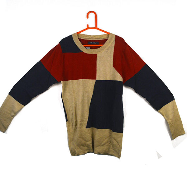 colored-blocked multicolored sweater
