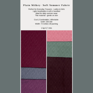 Plain Milkey- Soft Summer Fabric Perfect for Everyday Trousers