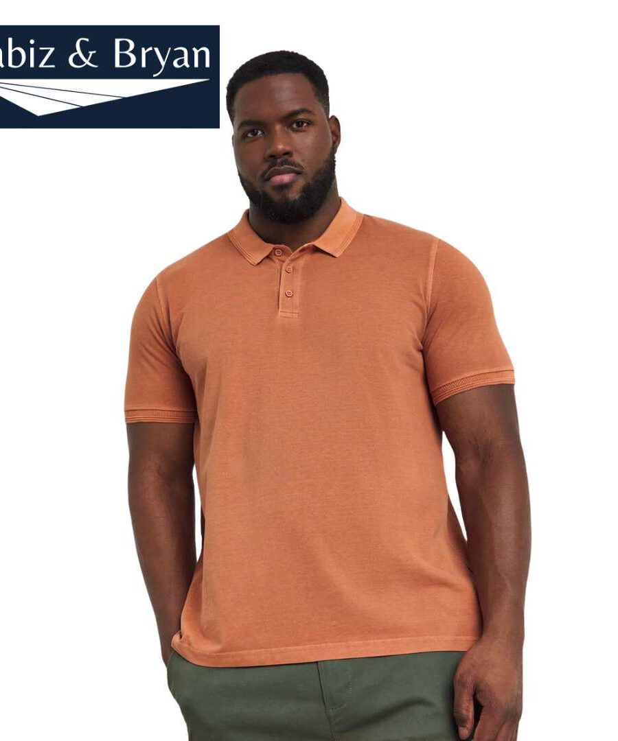 Garment Dyed Pique Polo T-Shirt Plus Size