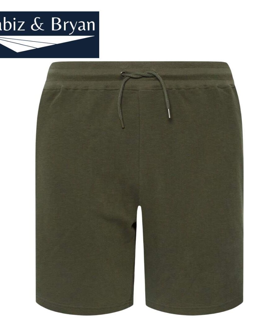 Mens BadRhino Big & Tall Green Ribbed Shorts - green