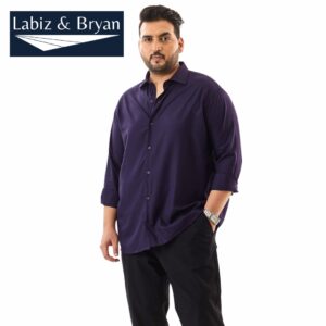 Men's Plus Regular Fit Shirt - Luxurious deep purple shirt
