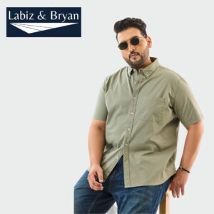 Regular Fit Stretch Short Sleeve Shirt - Men's Plus Size Shirt