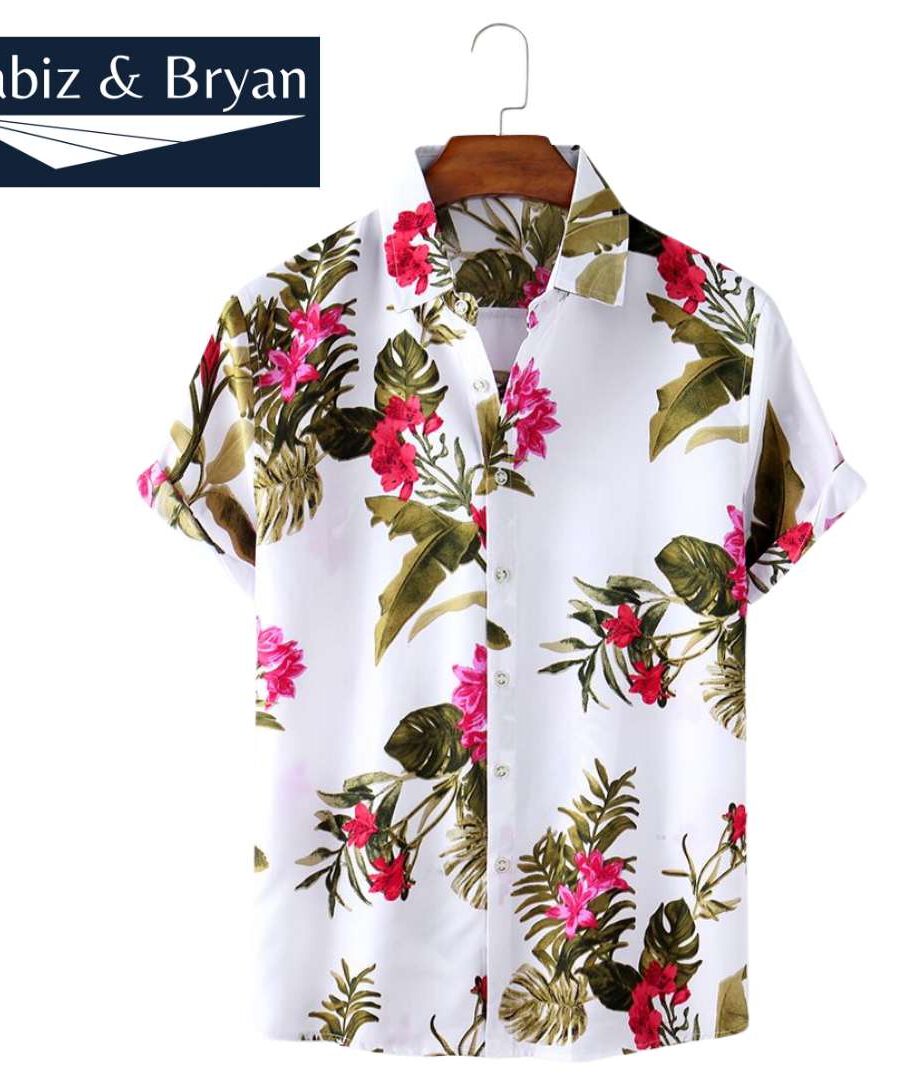 Men Regular Fit Printed Mandarin Collar Casual Shirt