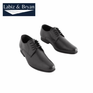 Black Standard Fit - School Leather Lace Up Shoes