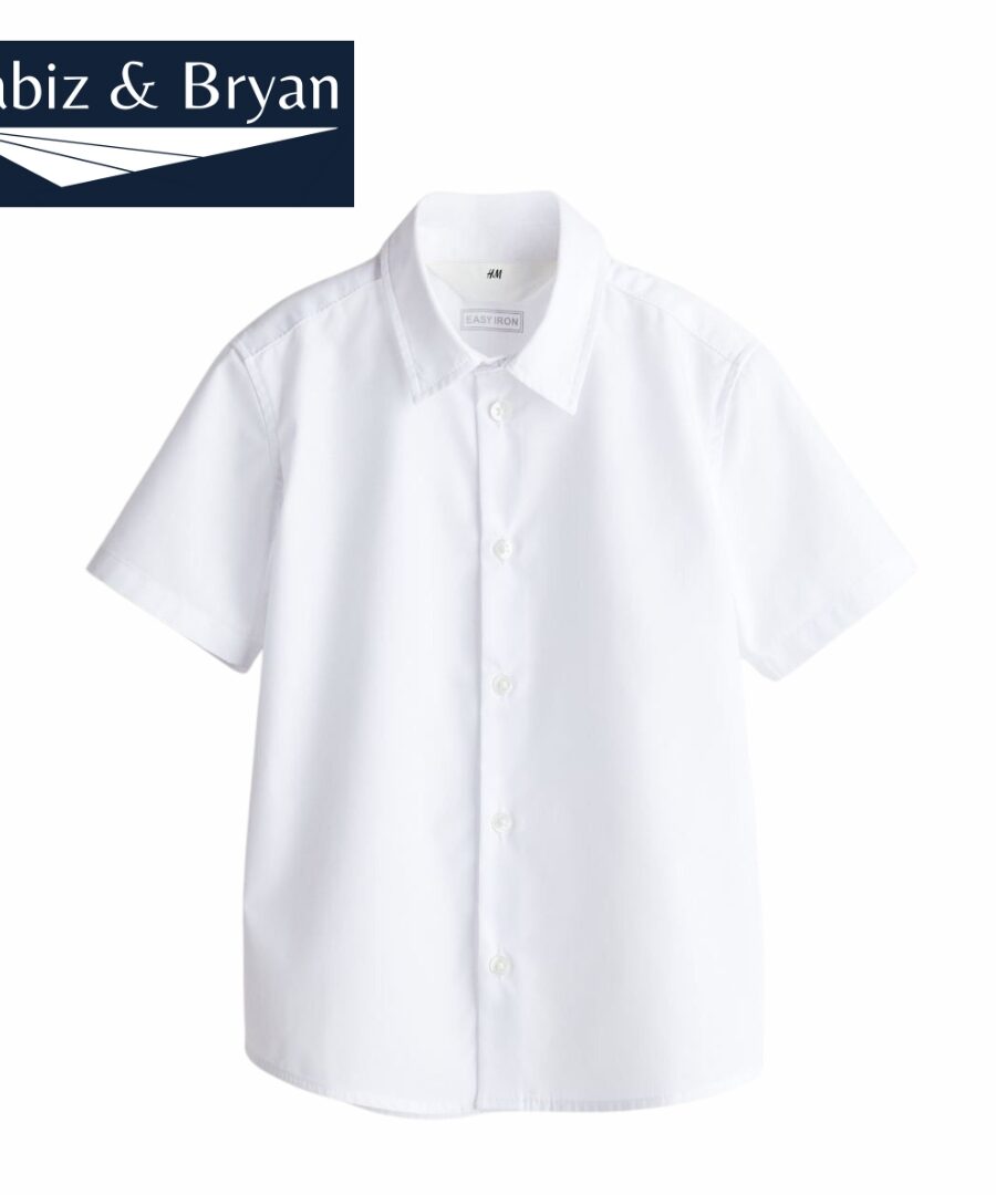 Striped Cotton Short-Sleeve Shirt - School Kids