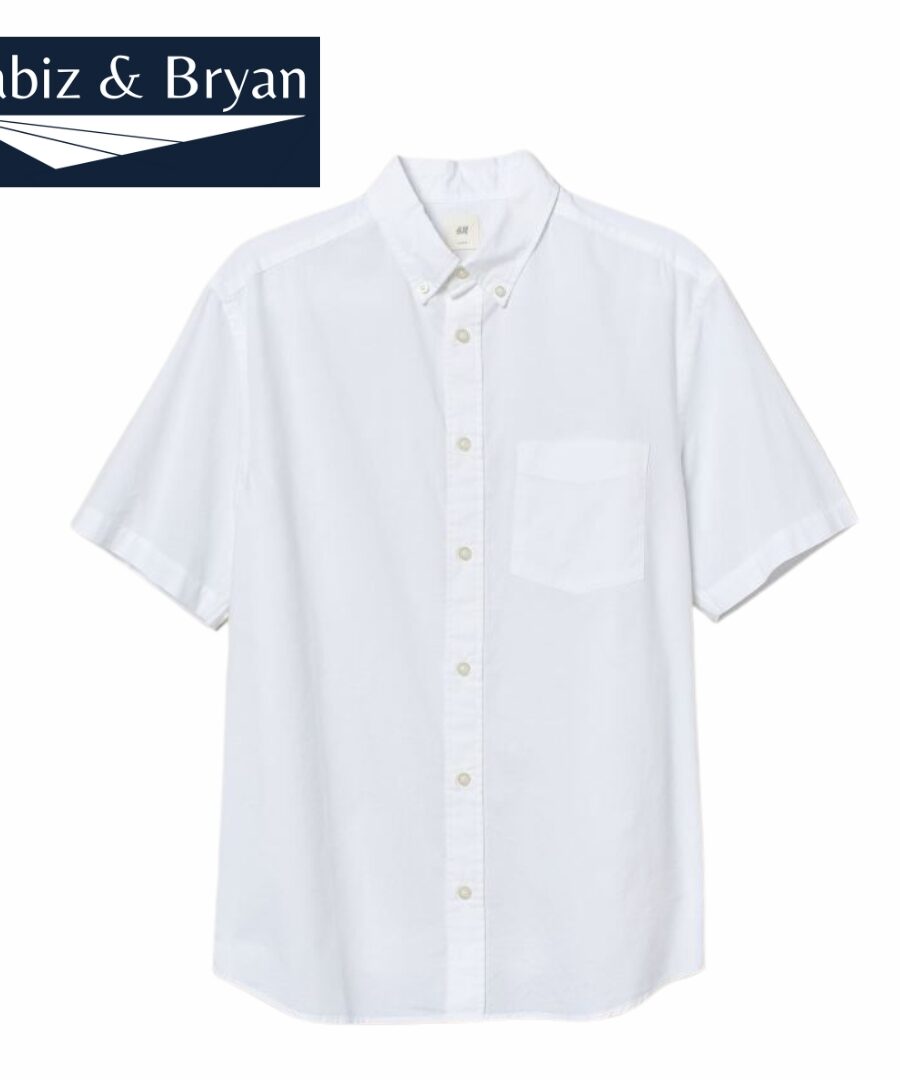 Short sleeves- Soft crinkle gauze cotton shirt Point collar For School Kids