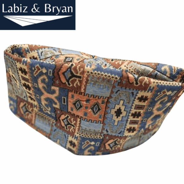 Blue/Maroon Dhaka Topi For Men