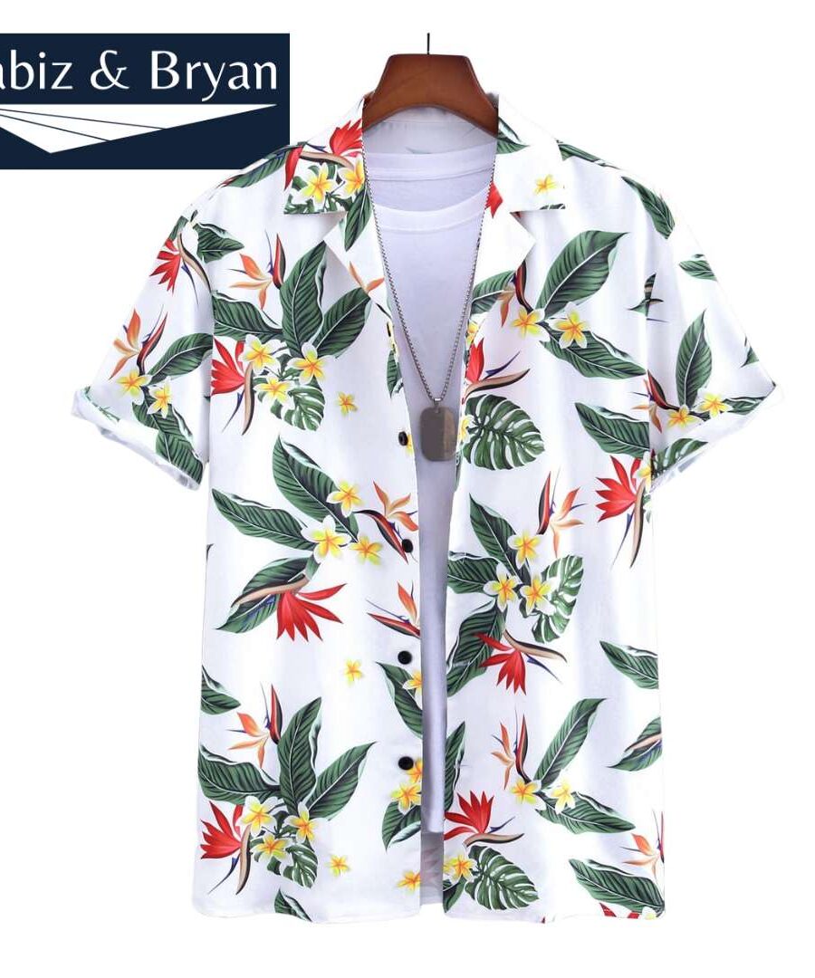 Men Floral Print Shirt Without Tee