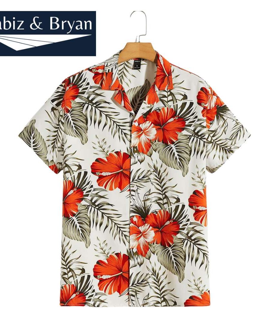 Men Tropical Print Shirt