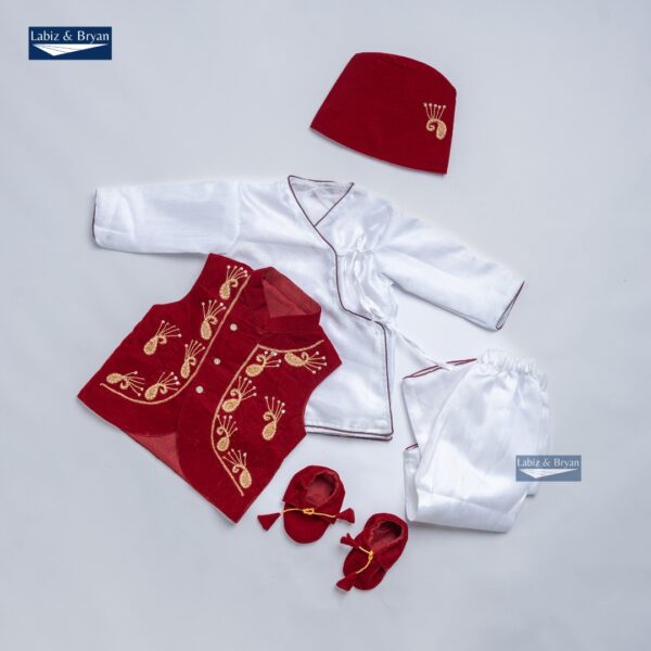 Baby Boy Rice Feeding Pasni Dress SET - Image 3