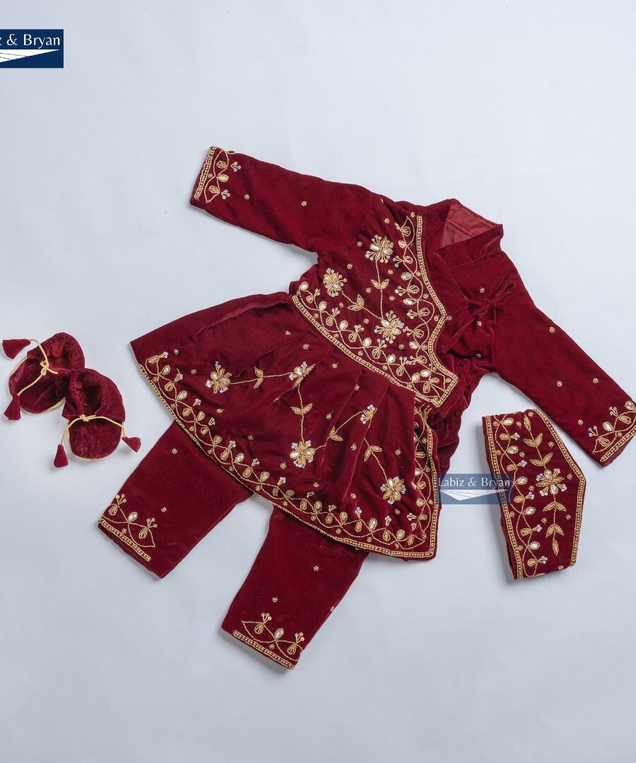 Baby Girl Rice Feeding Pasni Dress SET