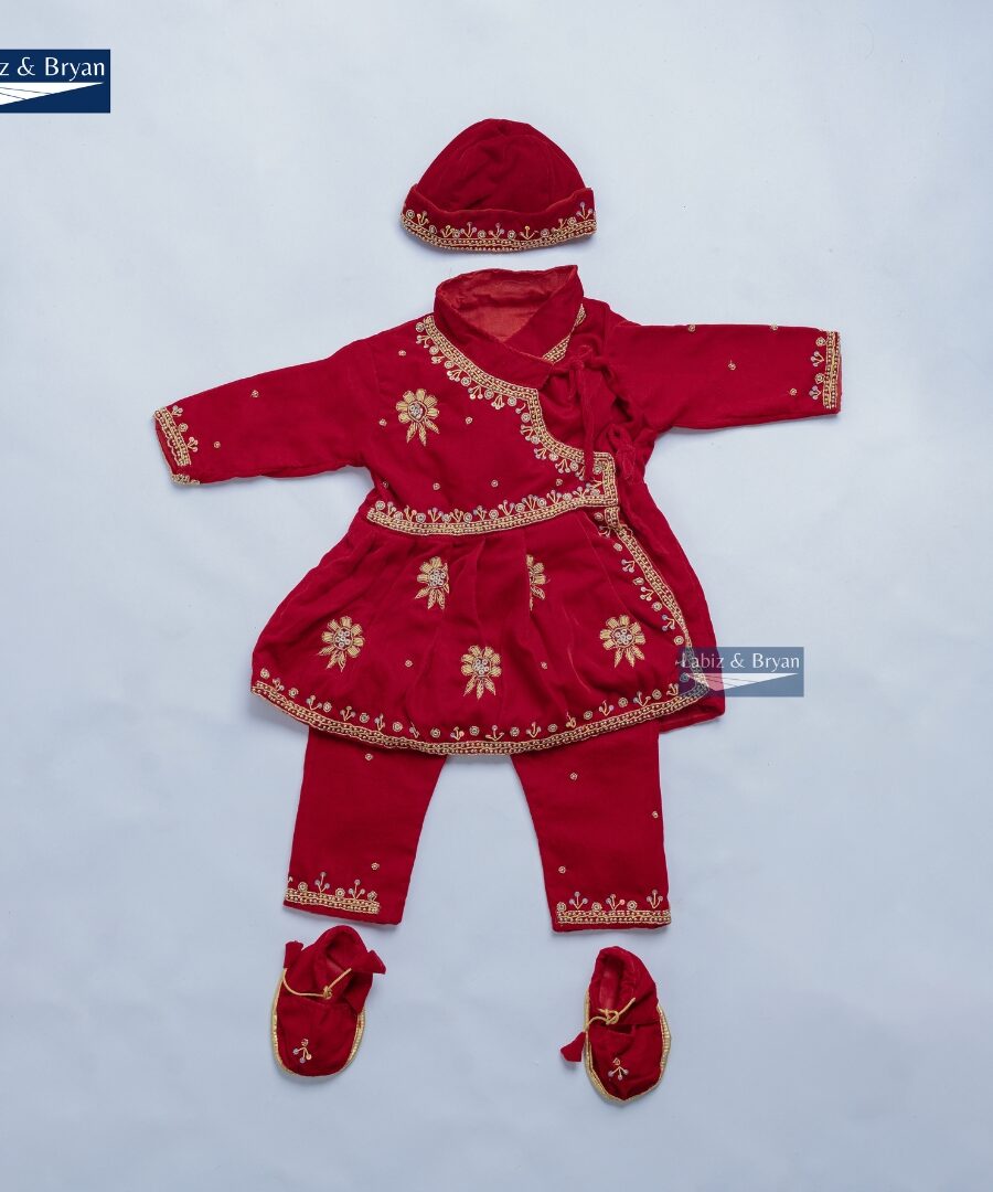 Baby Girl Rice Feeding Pasni Dress SET