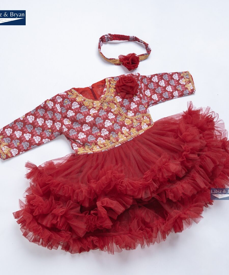 Baby Girl Rice Feeding Pasni Dress SET