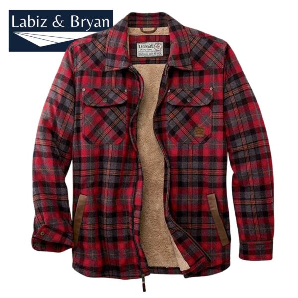 Legendary Whitetails Men's Tough as Buck Sherpa Lined Flannel Shirt Jacket