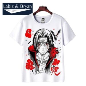 Naruto T-Shirt 3D Printed Anime Uchiha Itachi Tee Shirt Short Sleeve O-Neck