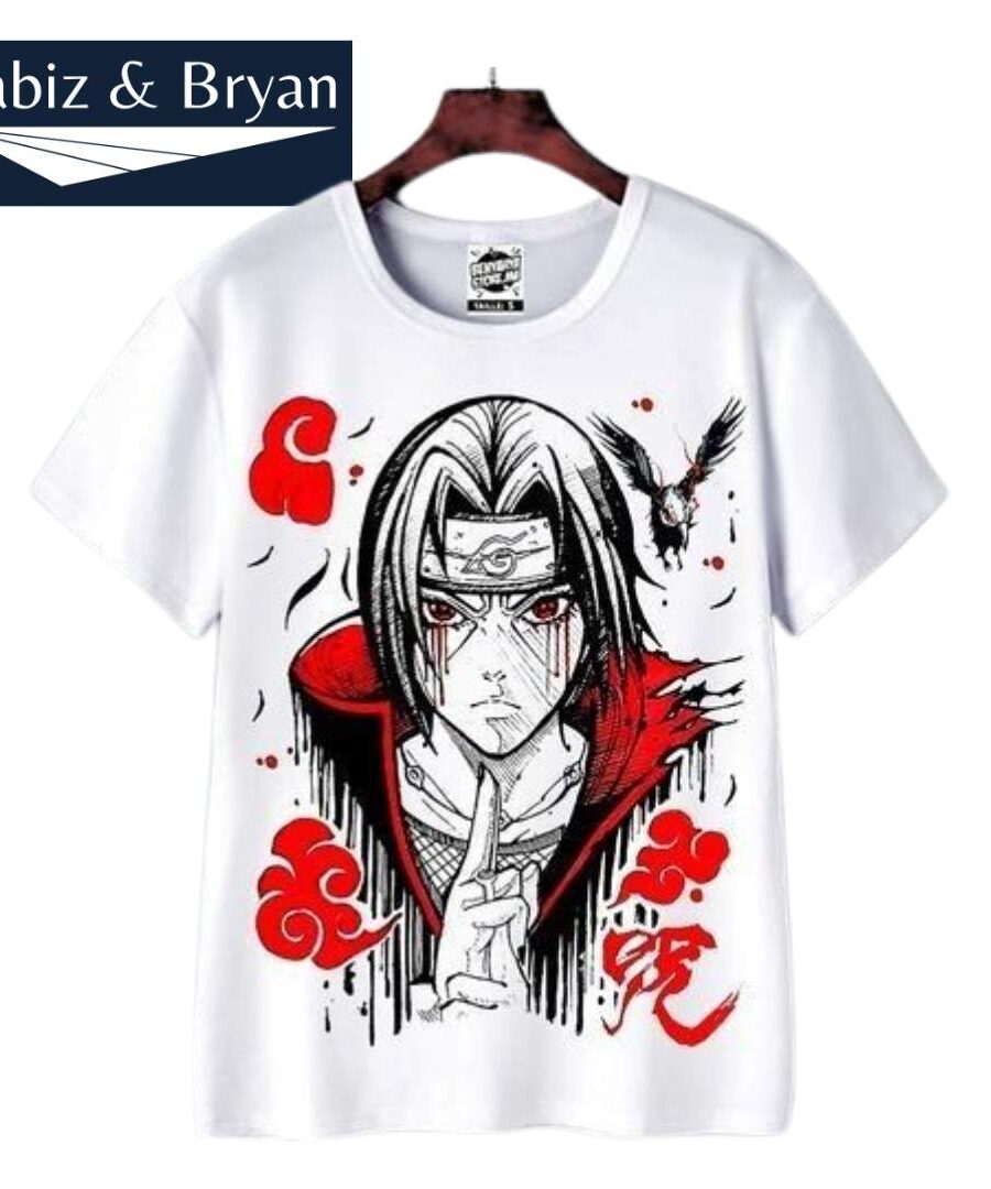 Naruto T-Shirt 3D Printed Anime Uchiha Itachi Tee Shirt Short Sleeve O-Neck