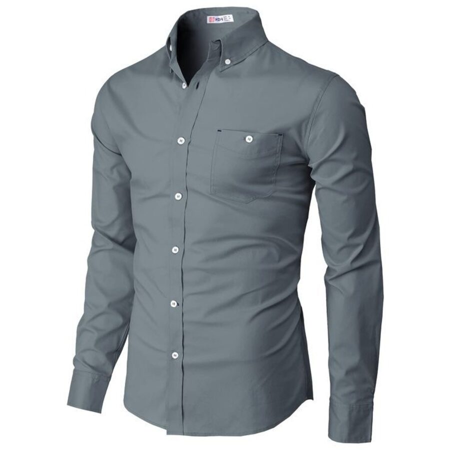 H2H Men's Wrinkle Free Slim Fit Dress Shirts