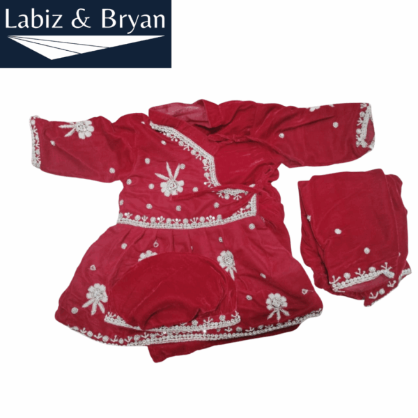 Zari Floral Embroidered Pasni Set For Boys