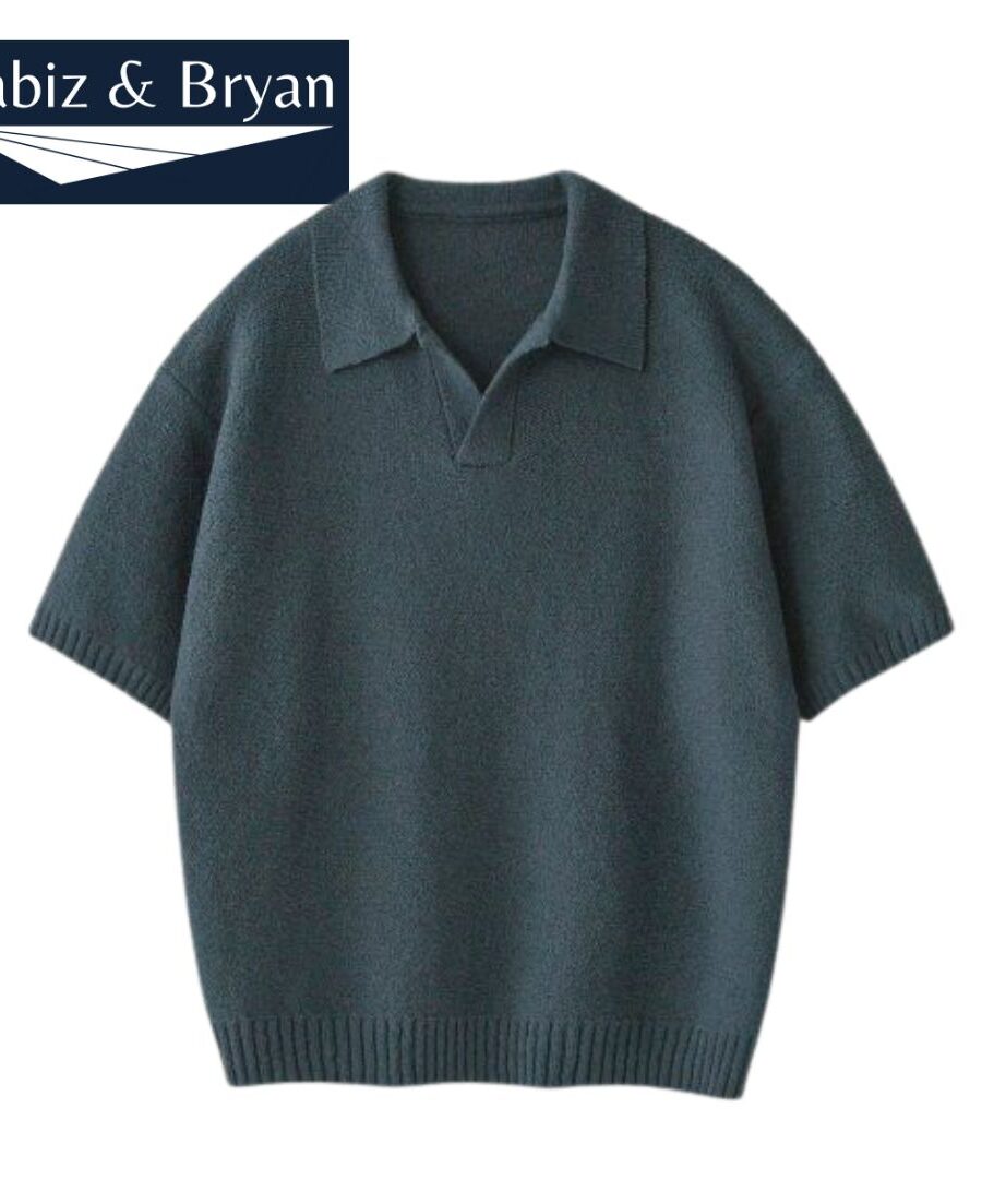 Linnen Blend  Polo T-Shirt - Men's Plus Size