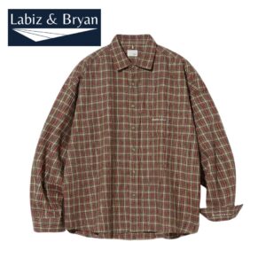 Checked Crease Finish Vintage-Red Check Shirt - Men's Plus Size
