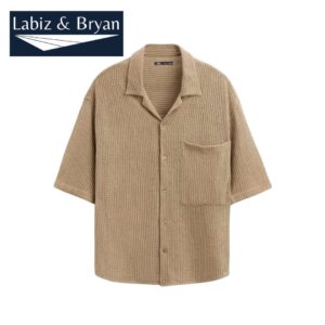Crochet Structure Shirt- Men's Linen Shirt