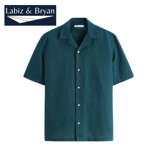 Dark Linen Cotton Shirt - Men's Shirt