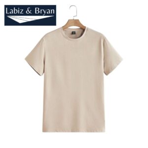 Manfinity Modomio Men Summer Solid Color Round Neck Knitted Casual Short Sleeve T-Shirt