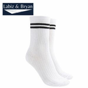 Striped-Trim Crew Socks | WHITE