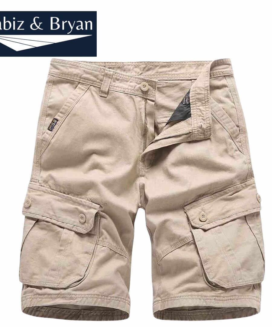 Mens Cargo Short with Multi Pockets Summer Outdoor Work 