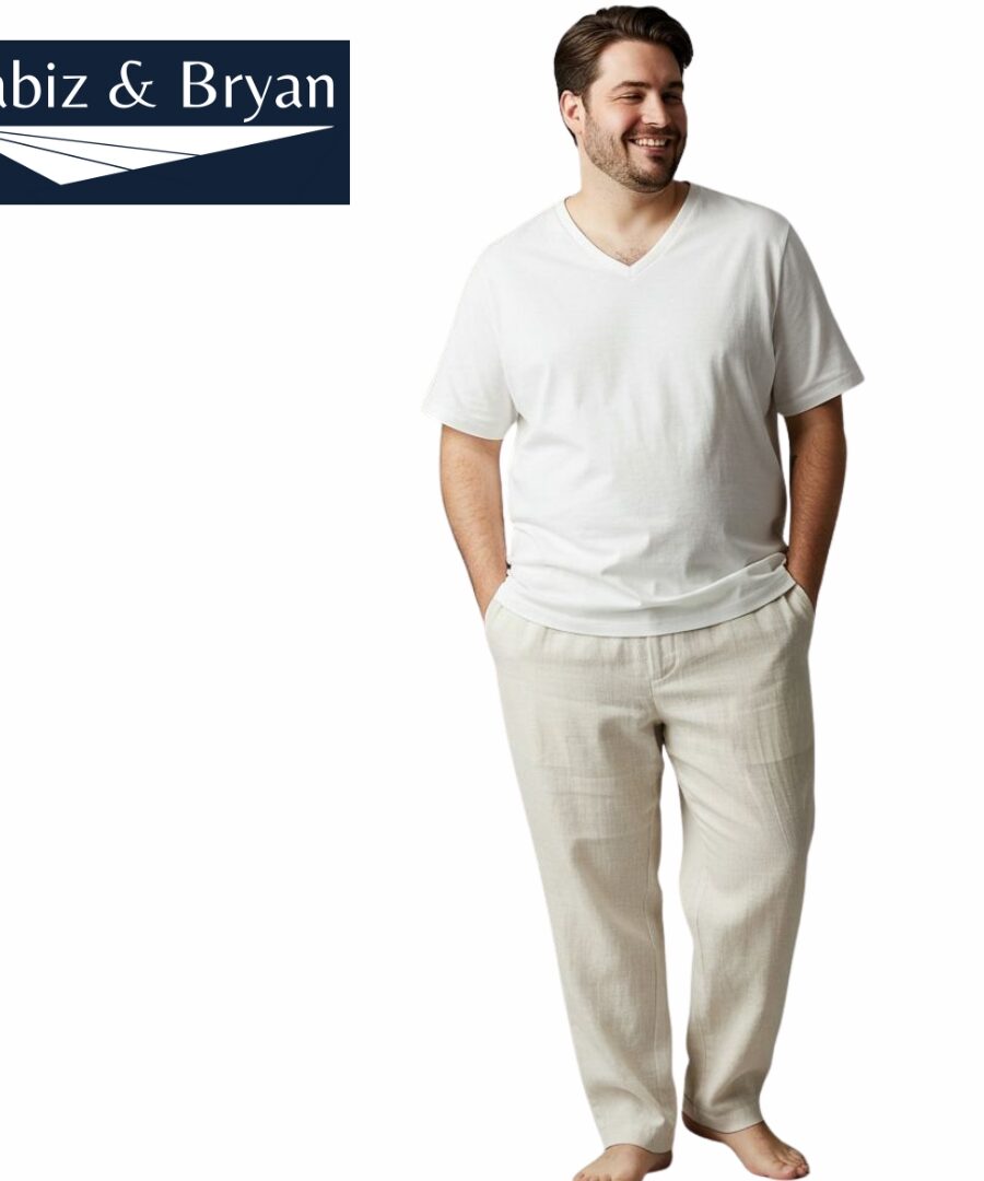 PLUS SIZE – HUGO Men’s Linen Pants