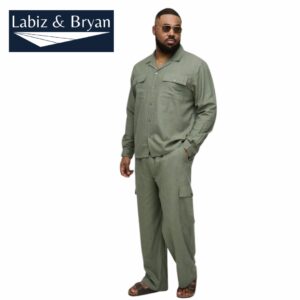 Plus Size Regular Linen Cargo  Pants