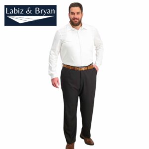 Men Big And Tall Stretch Stria Classic Fit Pants Dress Pant Classic Fit