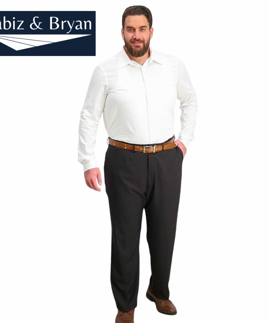 Men Big And Tall Stretch Stria Classic Fit Pants Dress Pant Classic Fit