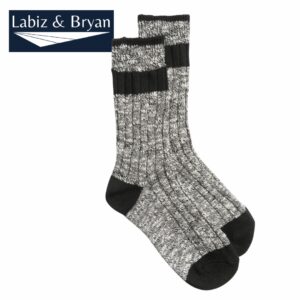 Duray Men's Wool Socks | Gray Striped