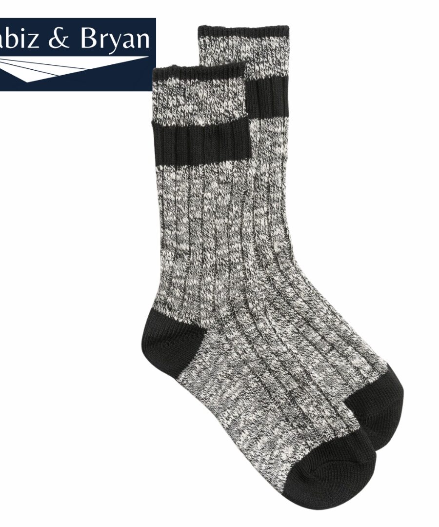 Duray Men's Wool Socks | Gray Striped