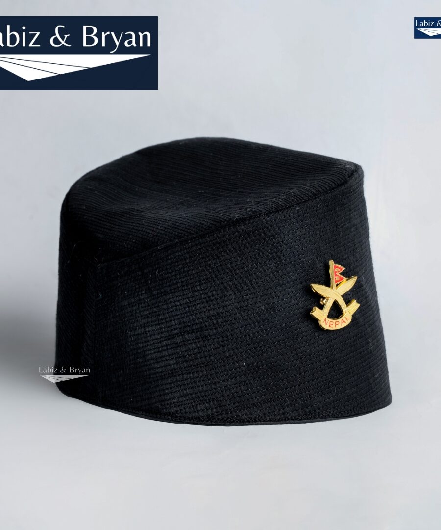 Nepali Kalo Dhaka Topi for Men – Handcrafted Traditional Nepali Headwear