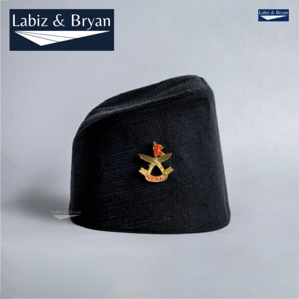 Nepali Kalo Dhaka Topi for Men – Handcrafted Traditional Nepali Headwear - Image 3