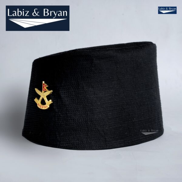 Nepali Kalo Dhaka Topi for Men – Handcrafted Traditional Nepali Headwear - Image 4