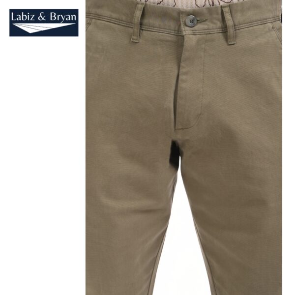 Khaki Slim Fit Cotton Twill Chinos